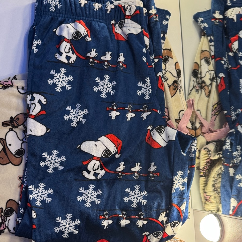 Peanuts Blue Snoopy Winter Pajamas
